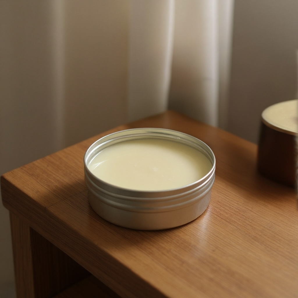 Baume courbatures naturel en pot métallique pour soulager muscles et articulations douloureux.