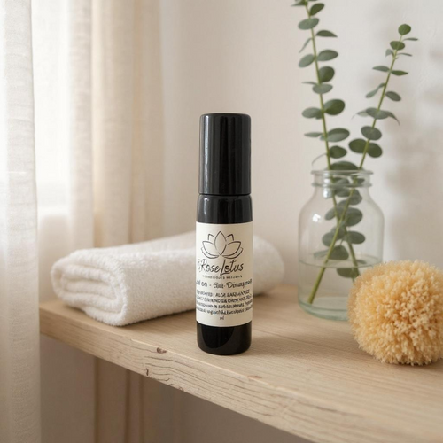 Roll-on anti-démangeaison naturel avec aloès et huiles essentielles, apaisant et hydratant pour les piqûres d’insectes.