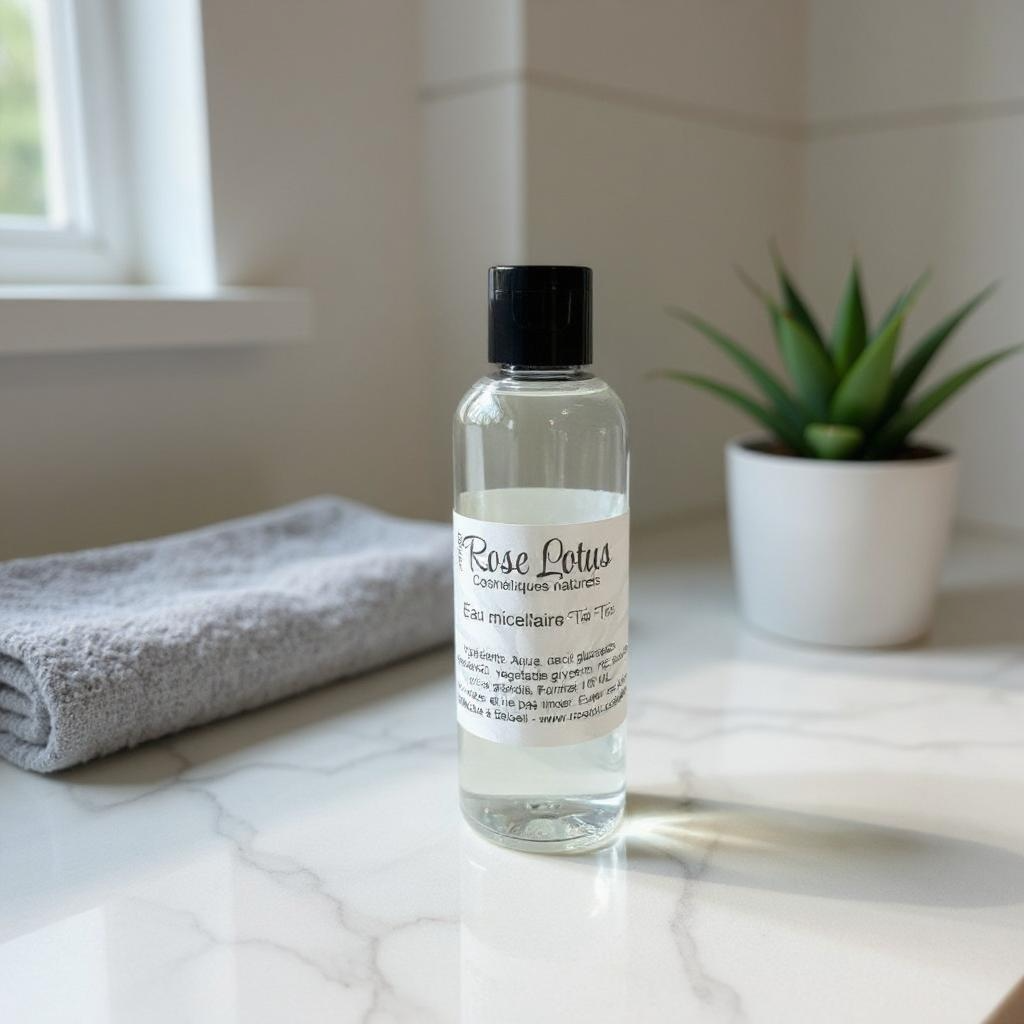 Flacon d'eau micellaire sans huile 118 ml pour peaux à imperfections au tea tree, démaquillant doux et purifiant